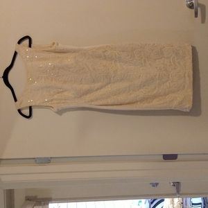 Cream sequenced dress Ralph Lauren